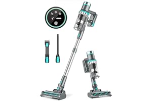 Belife BVC11 Cordless Vacuum Cleaner, 450W 38Kpa Stick Vacuum with 45 mins runtime, 130000 RPM Burshless Motor, Powerful vacuum cleaners for home hardwood floor pet hair carpet