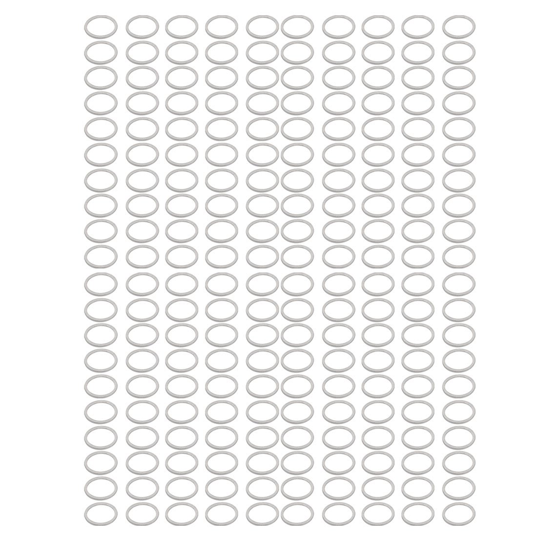 Sourcingmap 200Pcs 22mmx27mmx1.5mm Aluminum Motorcycle Hardware Drain Plug Washer