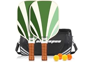 Pickleball Paddles Set of 2 | USAPA Approved Pickleball Paddles | Graphite & Fiberglass Pickleball Racket | Great Paddle for 