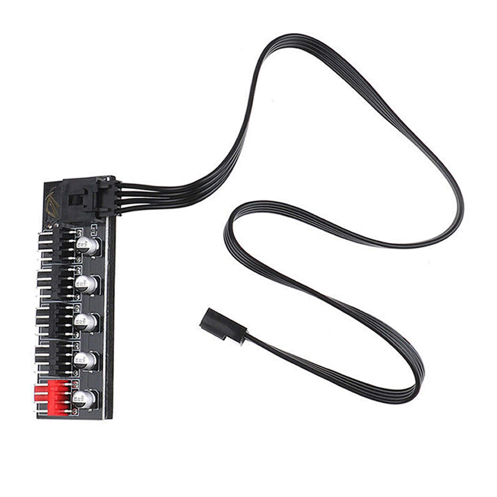 PC Fan Hub Splitter Speed Controller 5 Port Adapter for 4 Pin PWM Cooler Cooling Fan Computer Cables Connectors