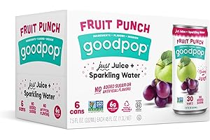 Goodpop Fruit Punch Sparkling Water Juice 6 Pack, 7.5 Fz