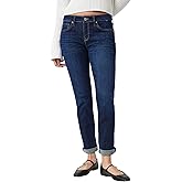 Mavi Women’s Emma Slim Leg mid Rise Jeans for Women Boyfriend Jeans – Stretchy Straight Leg Jeans for Women
