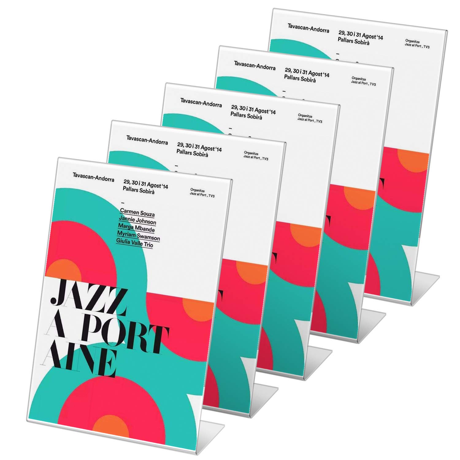 DAWOO A4 Slant Back Acrylic Sign Holder, Menu Holders,Clear Sign Holder Plastic Message Boards & Signs,Perfect for Home, Office, Store, Restaraunt.