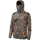 BASSDASH Men&rsquo;s Fishing Fleece Hoodie with Neck Gaiter Water Resistant Performance Hunting Sweatshirt FS18M