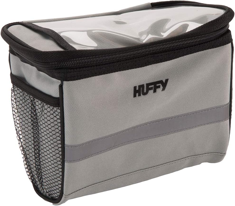 Huffy 00737CL Bike Handlebar Cooler Bag w/Phone Case, Gray