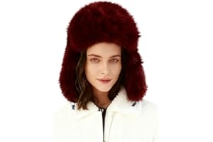 Lina & Lily Women's Winter Trapper Hat Long Pile Faux Fur Fluffy