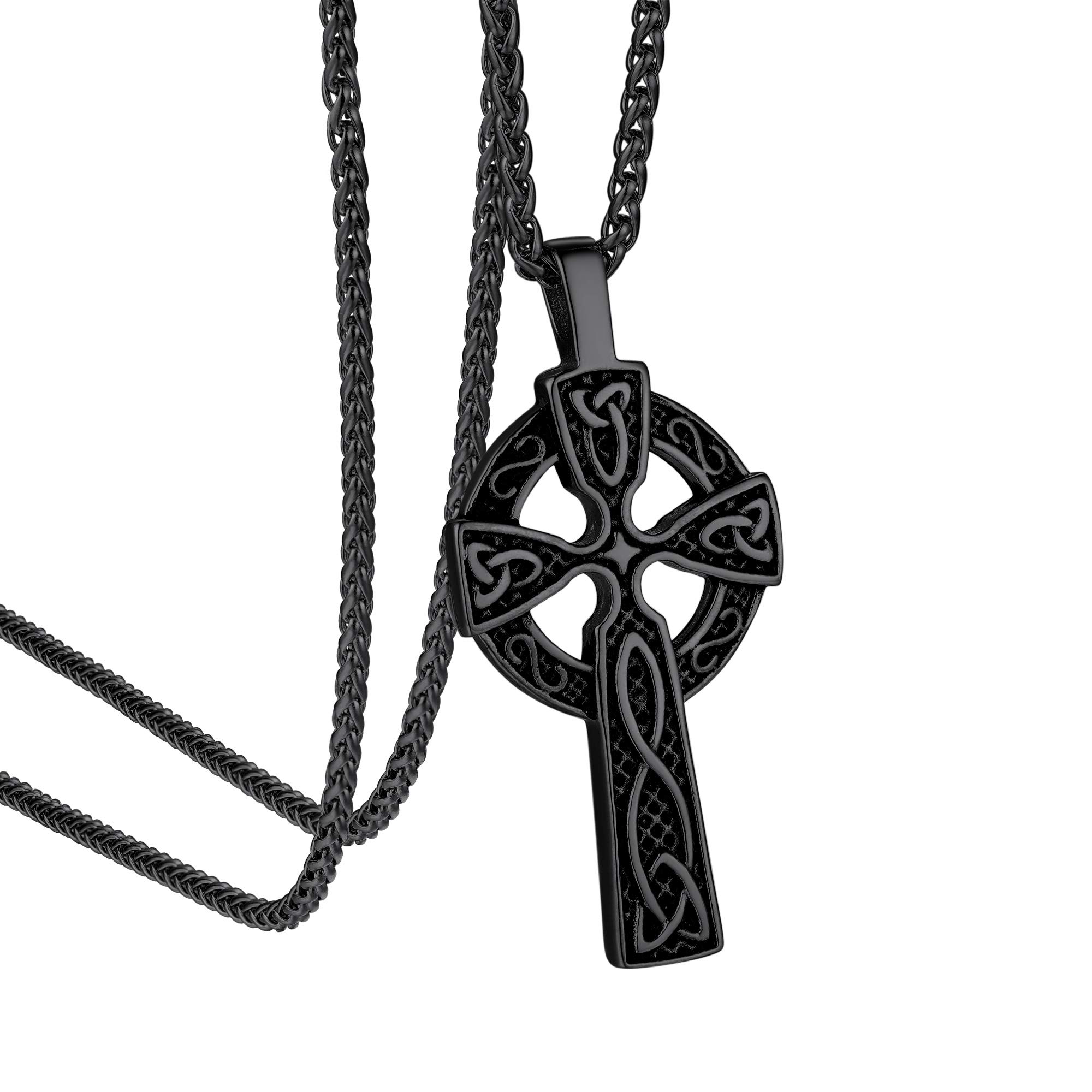 Trinity Knot Celtic Cross Necklace, Authentic Irish