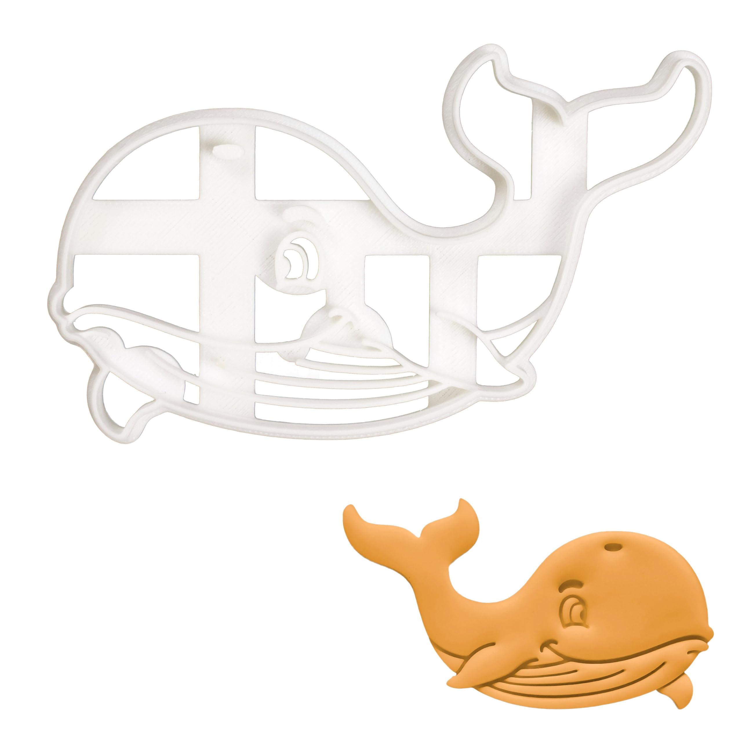 BAKERLOGY Cute Whale Cookie Cutter - Detailed Biscuit Cutter Design for Baking and Crafts, Ideal on Fondant, Dough, Clay