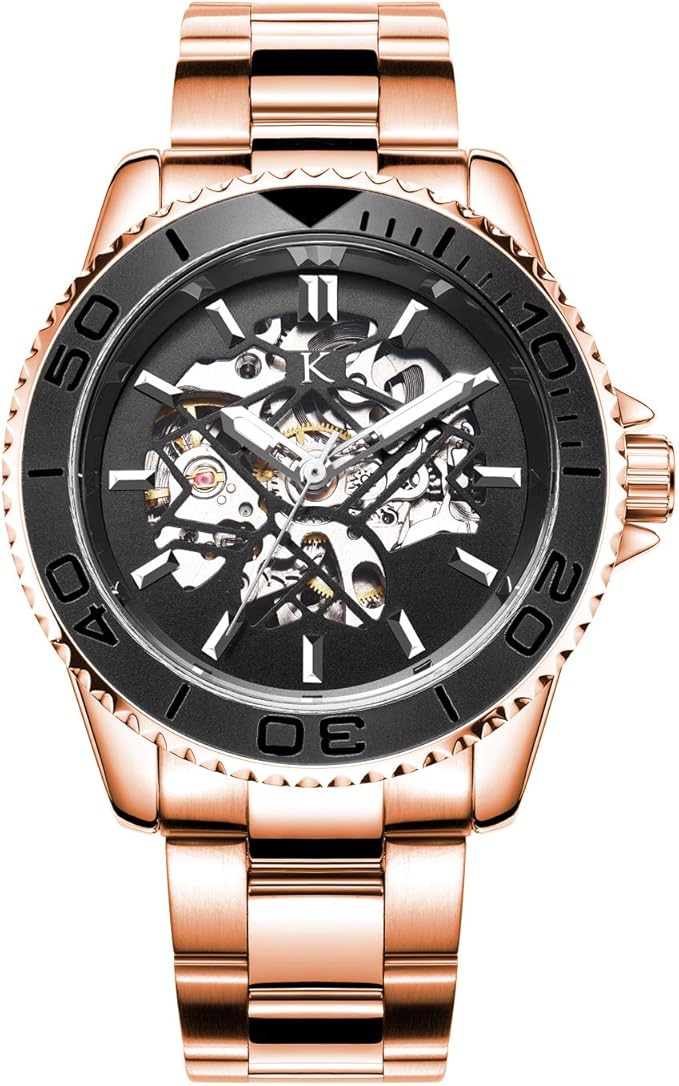 Buy Kredo Men Forte Rose Gold Automatic Skeleton Analogue WatchKW036