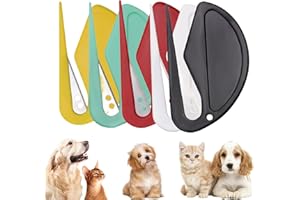 Hoxxu 5pcs Knotting Comb Set for Cats - Cat Matted Fur Remover, Dog Combs for Grooming Matting and Split Ends Hair Trimmer - Effective Pet Care Tools