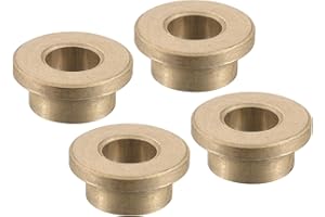 Kozelo 2pcs Flange Sleeve Bearings - [10mm Bore x 16mm OD x 10mm Length x 3mm Flange Thickness] Sintered Bronze Self-Lubricating Bushings