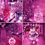 cshare Pink Fairy Lights 50 LEDs 5m Battery Powered for Girls Bedroom view 6