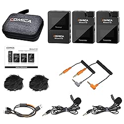COMICA BoomX-D2 Wireless Lavalier Microphone, 2.4G