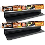 COOKINA Web BB BBQ Reusable Mat (Pack of 2) -100% Non-Stick, Easy to Clean Grilling Sheet for Smokers, as Well as Gas, Charco