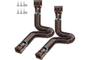 TAEYONK Brown 2 Pack Gutter Downspout Extensions,Downspout Extension,Rain Gutter Downspout Extension,Down Spout Drain Extension,Gutter Downspout,Gutter Extensions for Downspout,Downspout Extender