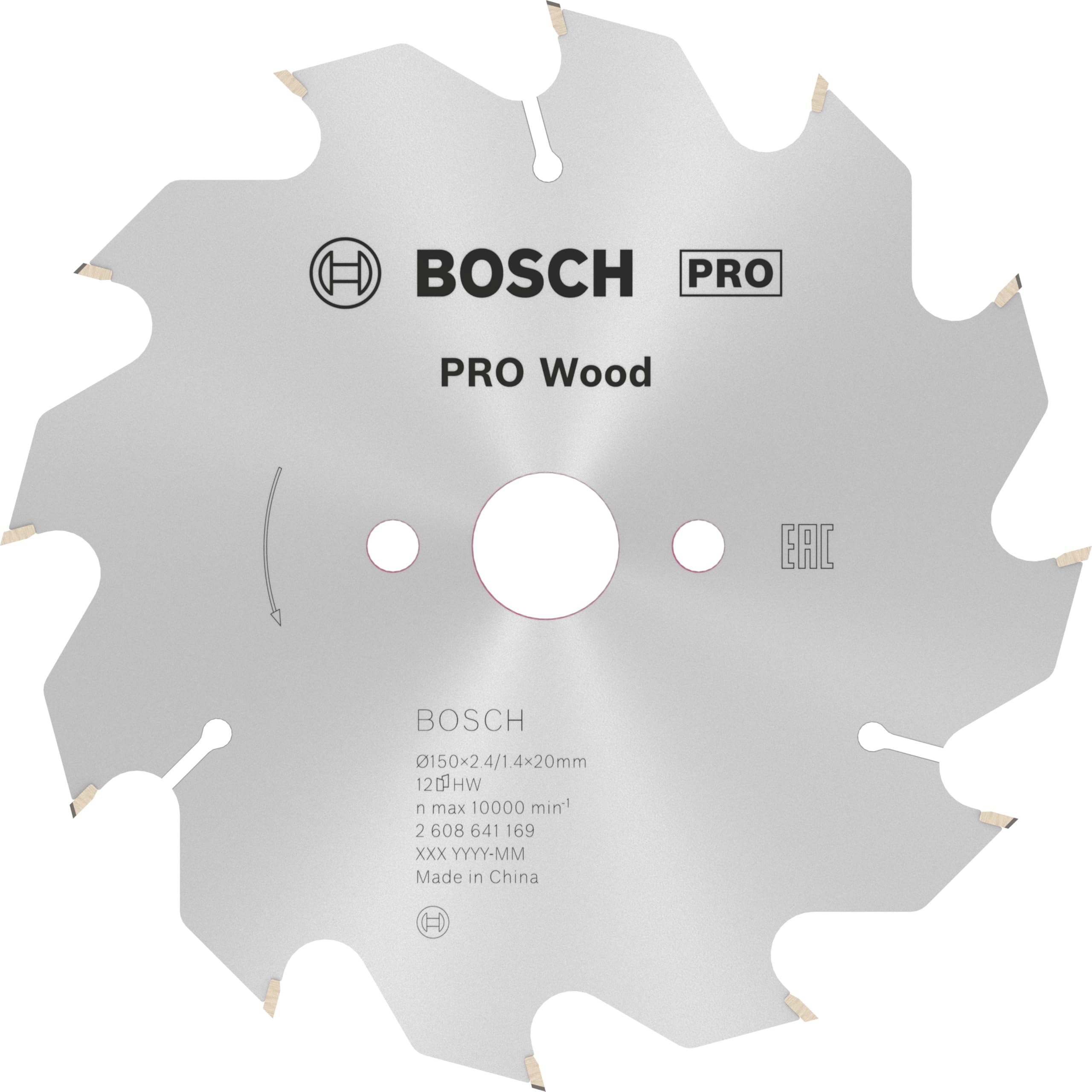 Bosch 1x PRO Wood Circular Saw Blade for Corded Hand-Held Circular Saws (for Softwood, Hardwood, Ø mm, Professional Accessory Hand-Held Circular Saw)