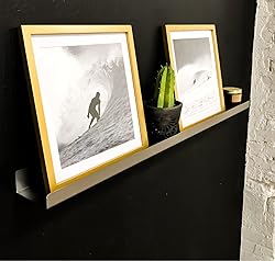 DIY CARTEL Made in USA Floating Metal Wall Shelf