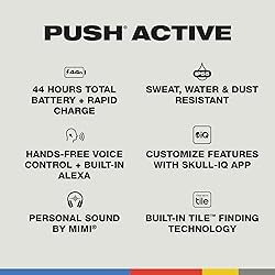 Skullcandy Push Active Wireless Earbuds, Bluetooth