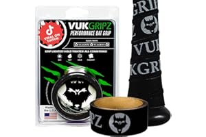 VukGripz USA Made Baseball Bat Grip Tape - Non Sticky, Friction Based, Moisture Wicking, Vibration Reducing Softball Batting Grips - Official Bat Tape Grip Supplier of USA Baseball