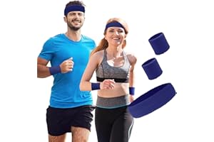 QPIXVB Workout Headbands,Sports & Outdoors Headbands Wristband,Gym Accessories,Moisture Wicking Hairband,Sweatbands