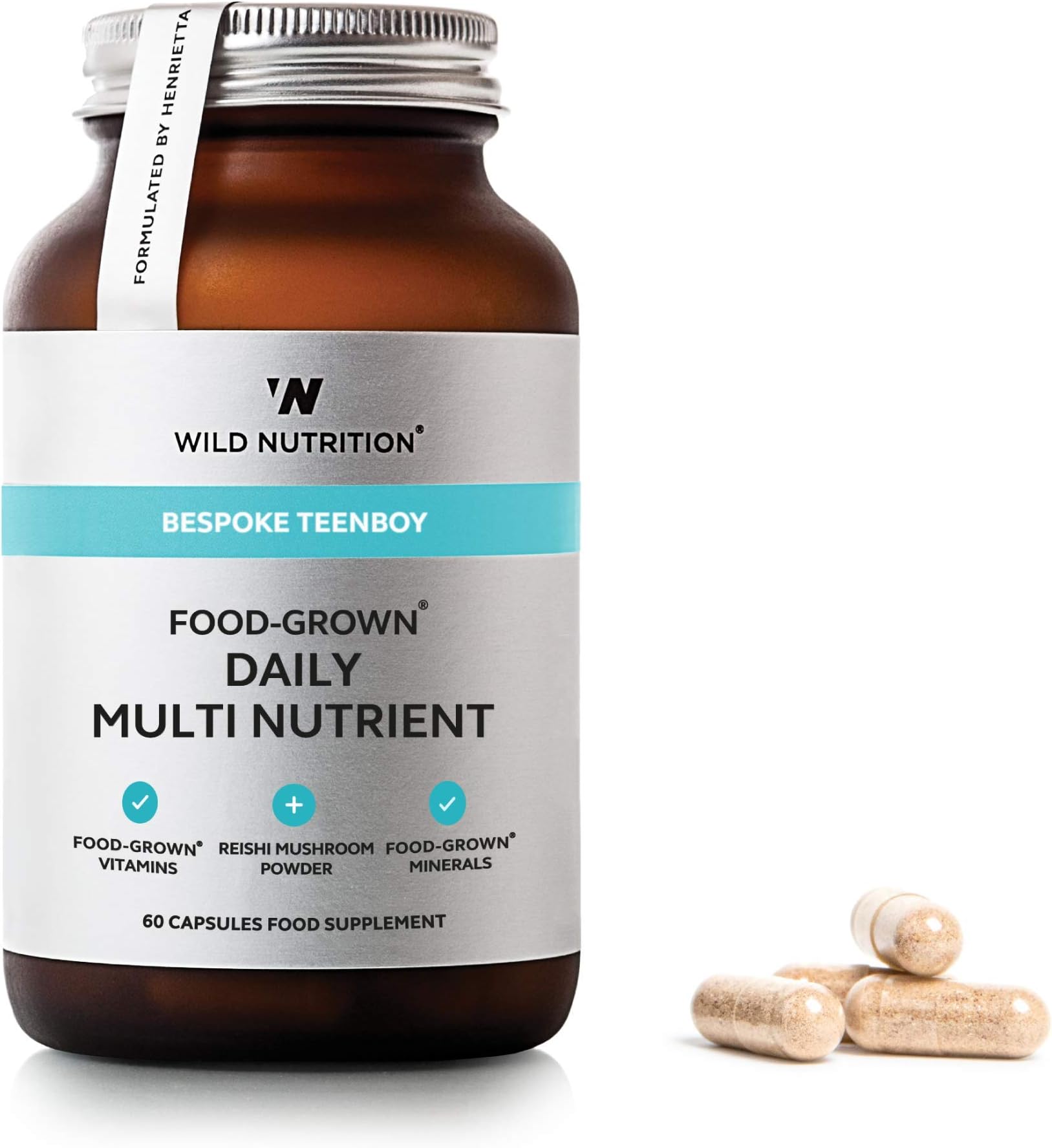 Wild Nutrition – Bespoke Teenboy – Natural Food-Grown Daily Multi Nutrient – 60 Capsules