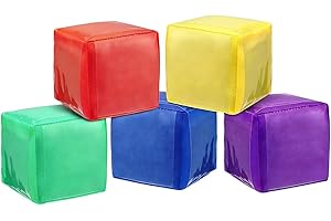 MotiveTech 5 Cubes with Pockets, DIY Picture Blocks, Toy, Birthday Gift, Soft, for Teaching, Differentiated Instruction, Stac