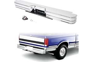 KUAFU Rear Bumper Compatible with 1967-1991 C/K Fleetside 1978-1985 Ram charger 1978-1998 Ford Bronco F250 F350HD Styleside (Compatible with 21000 Fey vehicle specific mounting kit)