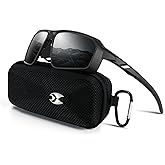 suoso Polarized Sports Sunglasses for Men: UV400 Protection Wrap Around Women Sun Glasses for Fishing Golf Running TR90