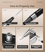 MelodySusie SC320H Nail Drill 30000RPM Rechargeable E File Kit Black view 4