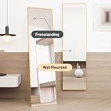 Beauty4U Full Length Mirror 150x40cm Gold Aluminum Free Standing Wall Leaning view 5