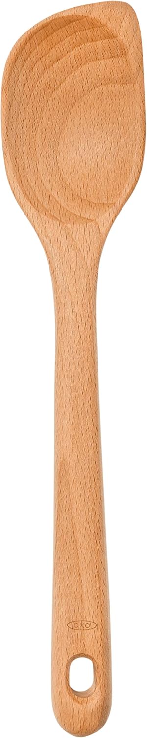OXO Good Grips Wooden Corner Spoon & Scraper, Brown: Wood Corner Spoon: Kitchen & Dining