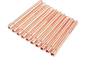 Mtsooning 1/8" 10N25 TIG Collet Tips,10PCS 3.2mm Copper TIG Collet Consumables KIT for WP17 18 26 TIG Welding Torch Series
