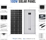 ECO-WORTHY 100W Solar Panel Kit 12V with 30A Charge Controller Off-Grid view 2