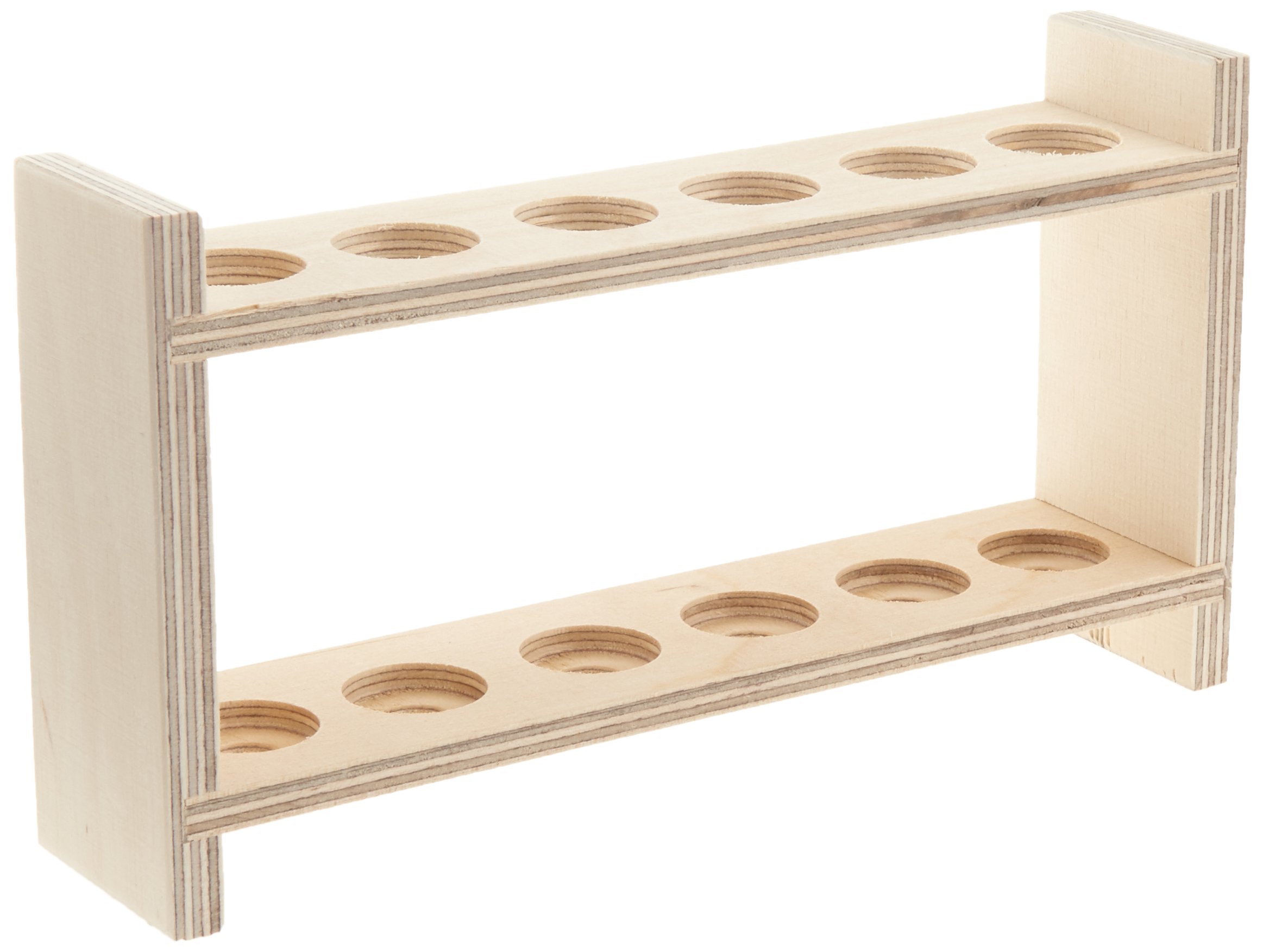 neoLab E-7051 wooden test tube rack for 6 test tubes hole diameter 22 mm