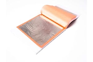 Slofoodgroup Silver Leaf Hard Press Transfer Silver (25 Sheets Edible Silver Firmly Attached to Transfer Sheets) Edible Silver Leaf 9.5cm by 9.5 cm Hard Press Transfer Sheets