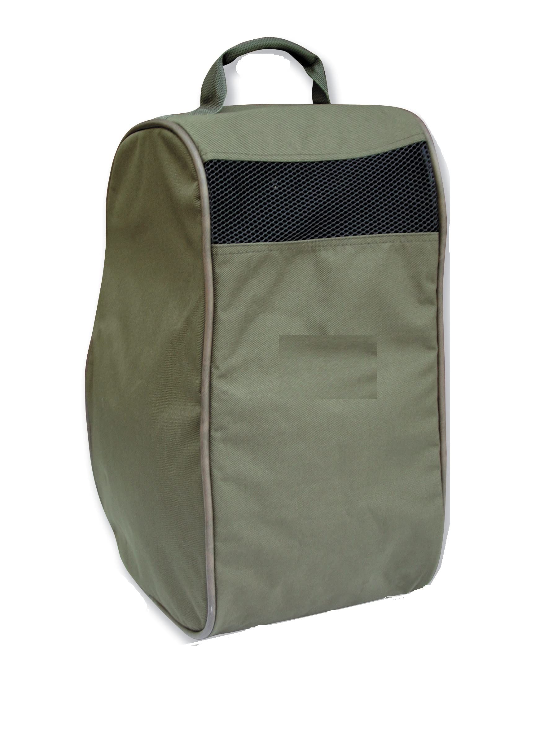 Farm Cottage Brands Wellington Boot Carrier/Bag, full length zip, side pocket, mesh breather to help drying and stop mould and mildew, folds flat 20" high, 13" deep, 9" wide (Green)