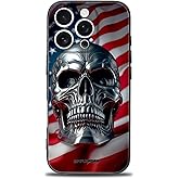 SIMPLYMDRN Slim for iPhone 15 Pro Max Case - Liberty Design - Cool Case for Men - America Flag Design Case - Slim and Flexible (Guardian Black)