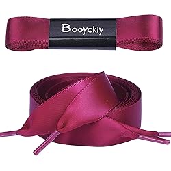 Booyckiy Flat Colorful Satin Ribbon Shoelaces