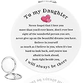 Nsetriu Valentines Day Gifts for Daughter Purse Mirror Daughter Gifts from Mom Dad Unique Birthday Gifts for Daughters Adult Graduation Gifts for Grown Daughters Mothers Day Christmas Portable Mirror