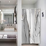 Baocicco Gray Marble Shower Curtain Set Luxury
