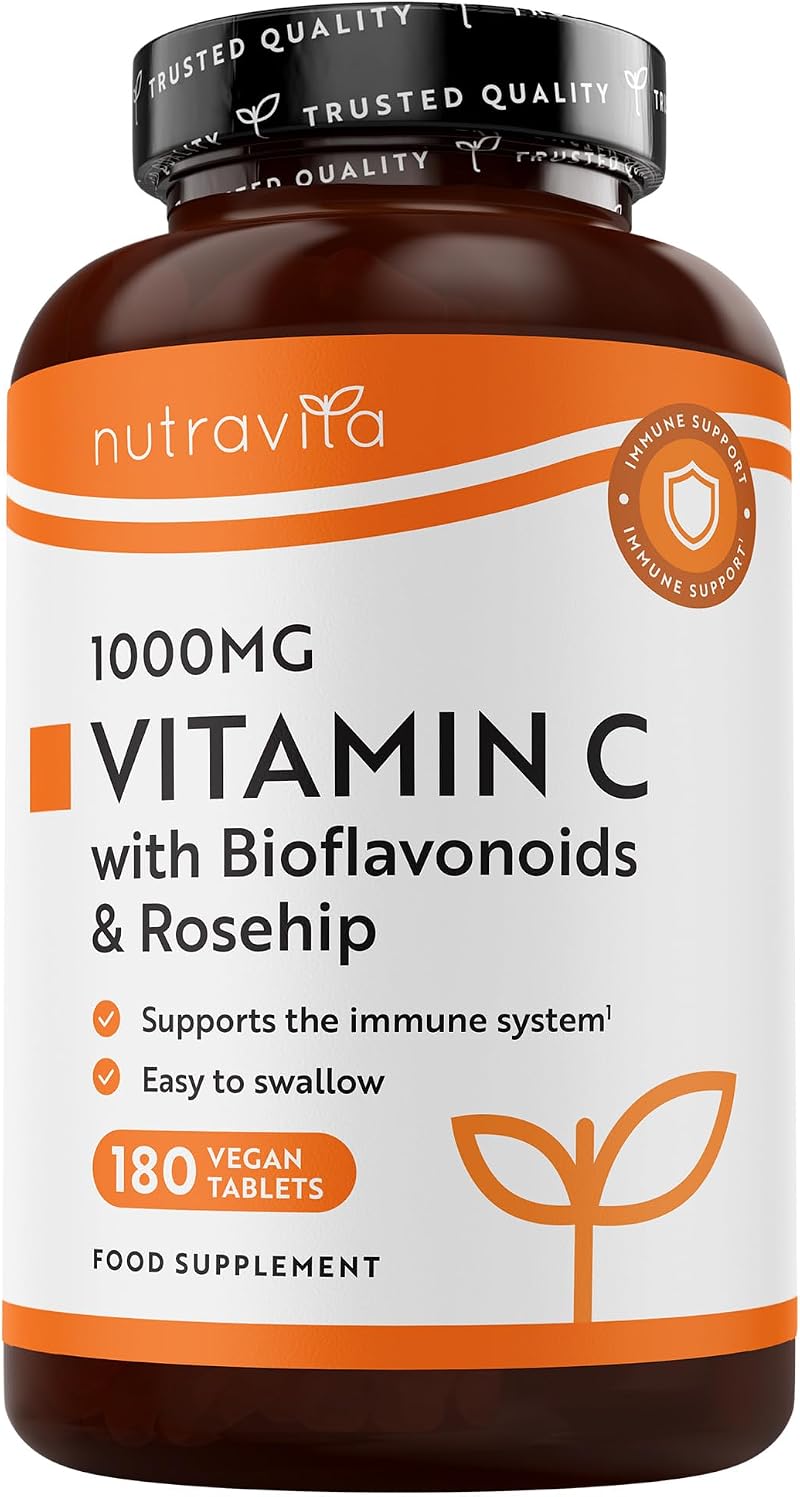 Nutravita Vitamin C 1000mg 180 Tablets 6 Month Supply UK Made Vegan