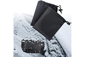 jeseny Pack-1 Car Side Mirror Snow Cover, Fits for Most Cars, SUV's, Vans and Trucks, Waterproof Material, Soft Snow Mirror Cover Keeps Ice and Snow Off (Black#HSJXD001/15 x14)