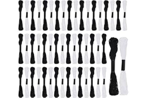 Embroidery Thread 50 Skeins Black White Embroidery Floss Cotton Craft Cross Stitch Thread Floss for Gifts Art Crafts Projects
