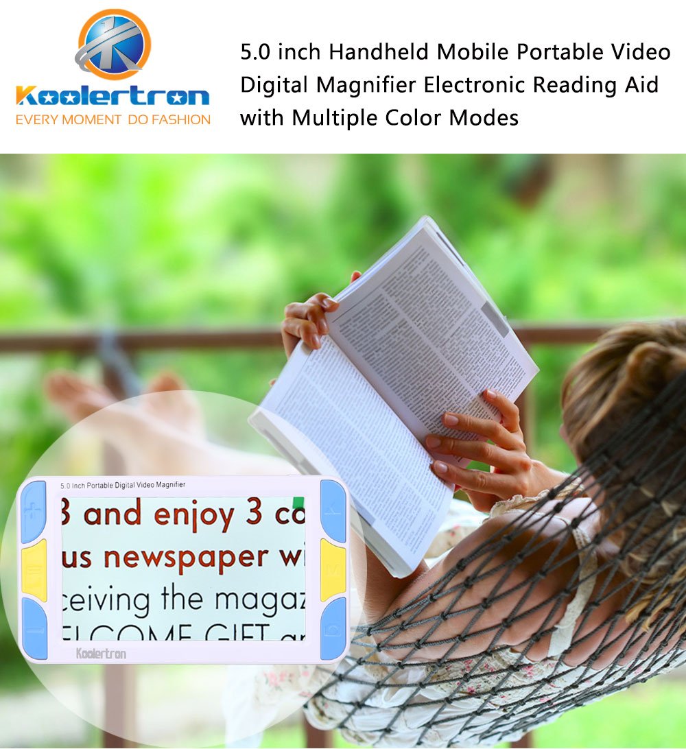 Koolertron 5.0 inch Handheld Portable Video Digital Magnifier Mobile
