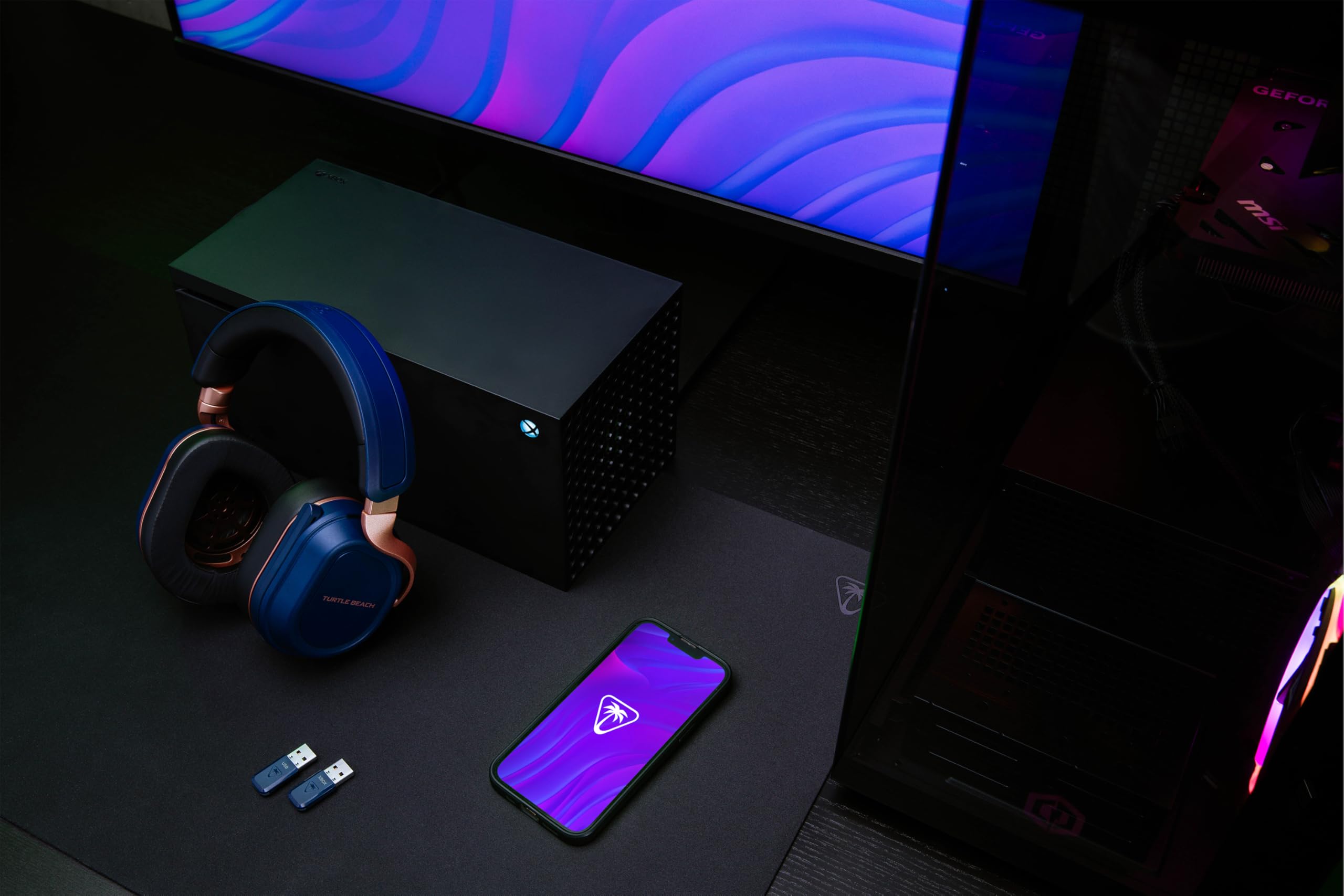 Turtle Beach Stealth 700 Gen 3 Auriculares inalámbricos multiplataforma amplificados para juegos para Xbox Series X|S, Xbox One, PC, PS5, dispositivos móviles - Controladores de 60 mm, micrófono con cancelación de ruido AI, Bluetooth, batería de 80 horas - Cobalto