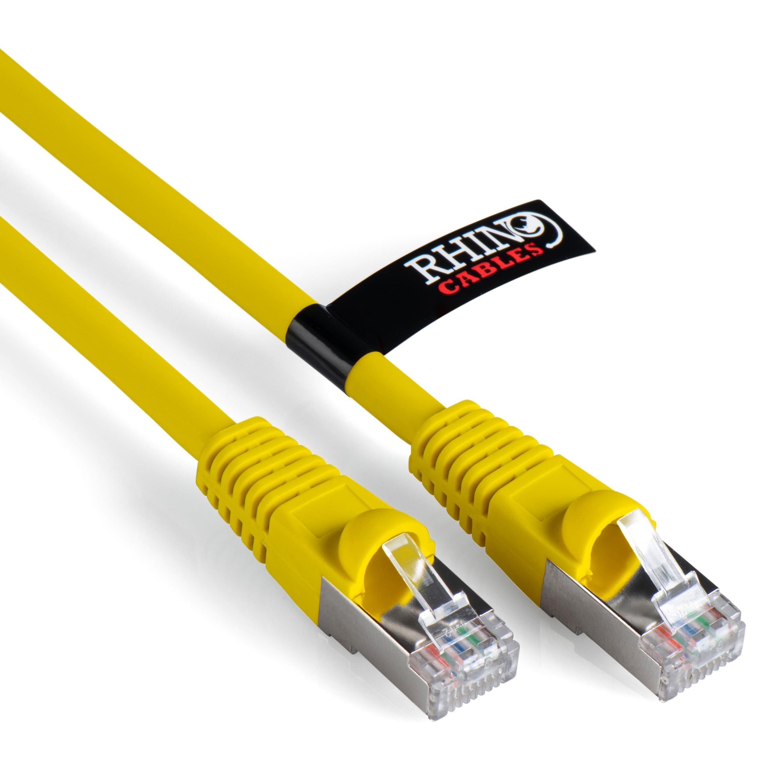 rhinocables CAT 6a Ethernet Cable | 10Gbps S/FT High-Speed & Large Bandwidth Data Transfer | Reliable LAN Network RJ45 Cable | Wi-Fi Broadband Cable for Seamless Gaming & Streaming (1.5m, Yellow)