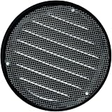 EUROPLAST Black Round Metal Air Vent Grille Cover 100mm with Insect Mesh view 7