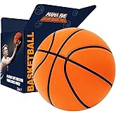 MAMA EVE Silent Basketball Size7-Size5-Size3, New Upgraded Weight Grooved Airless Indoor Basketball, Non-derforming Package, Real Feel & Bounce Like Official Ball, Quiet Dribbling Indoor Training