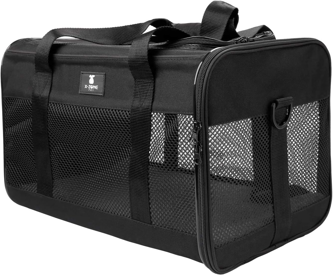 X-ZONE PET Airline Approved Soft-Sided Pet Travel Carrier for Dogs and Cats, Medium Cats Small Cats Carrier, Dog Carrier for Small Dogs, Portable Pet Travel Carrier, Black : Pet Supplies