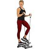 Sunny Health & Fitness Mini Stepper Stair Stepper Exercise Equipment with Resistance Bands
